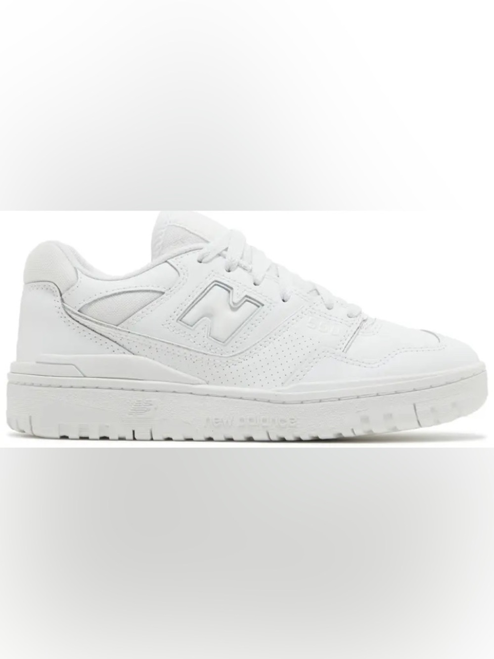 New Balance 550 Size 8 Women’s Triple White Leather Sneakers BBW550WWW
